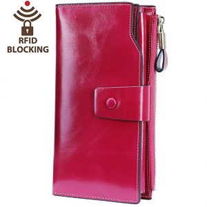 Gifts-for-Sister-in-law-Leather Clutch Wallet Card Holder