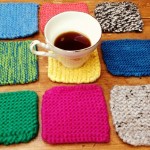 Knitted coasters