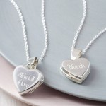 Personalised Sterling Silver Heart Locket Necklace