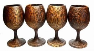 Handmade Wooden Wine Glasses