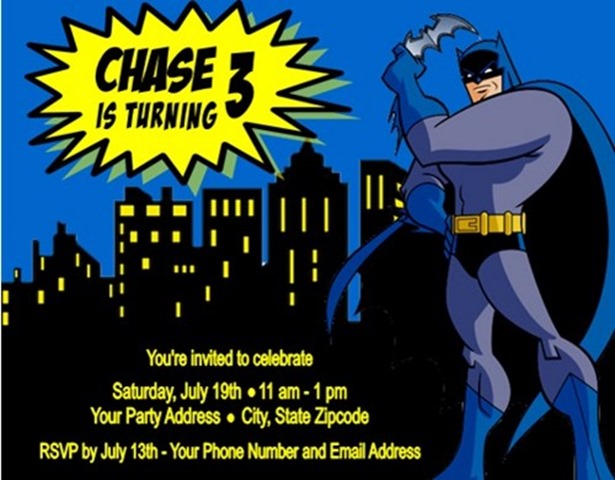 batman Party Invitations