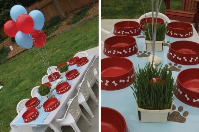 Paw-Patrol-Birthday-Party-Ideas-Use-Dog Dishes Instead Of Plates