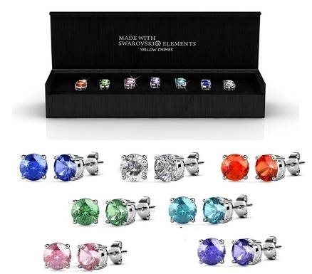 Yellow chimes stud earrings set