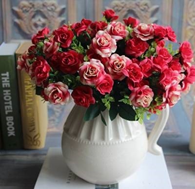 Silk Flowers Bouquet with vase