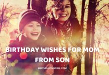 BIRTHDAY WISHES FOR MOM FROM SON