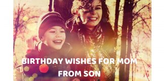 BIRTHDAY WISHES FOR MOM FROM SON