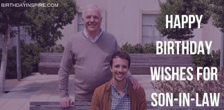Birthday Wishes For Son-in-law