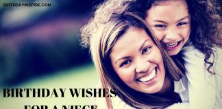 BIRTHDAY WISHES FOR A NIECE
