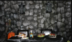 Garage maker Halloween Food table